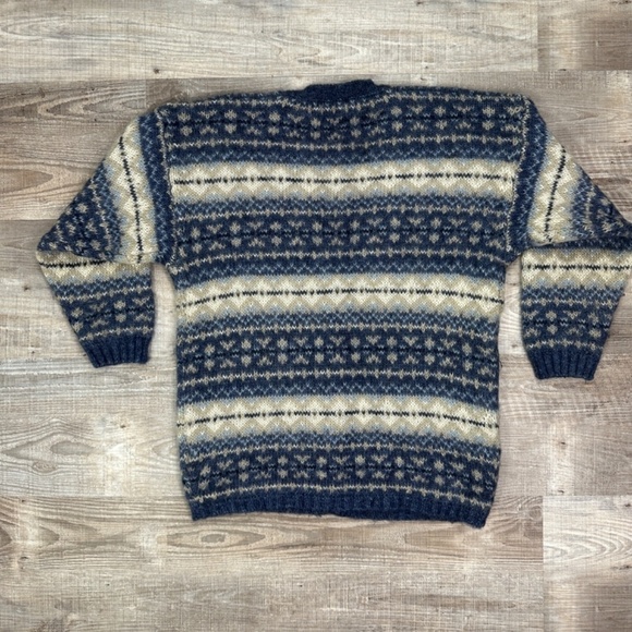 Vintage Maurices Mohair Blend V-Neck Button Cardigan Blue Gray Women's M - Picture 7 of 11